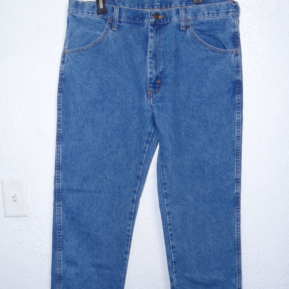 Wrangler Rustler Jeans Regular Fit Mens 38x29 Work Wear Denim Pants